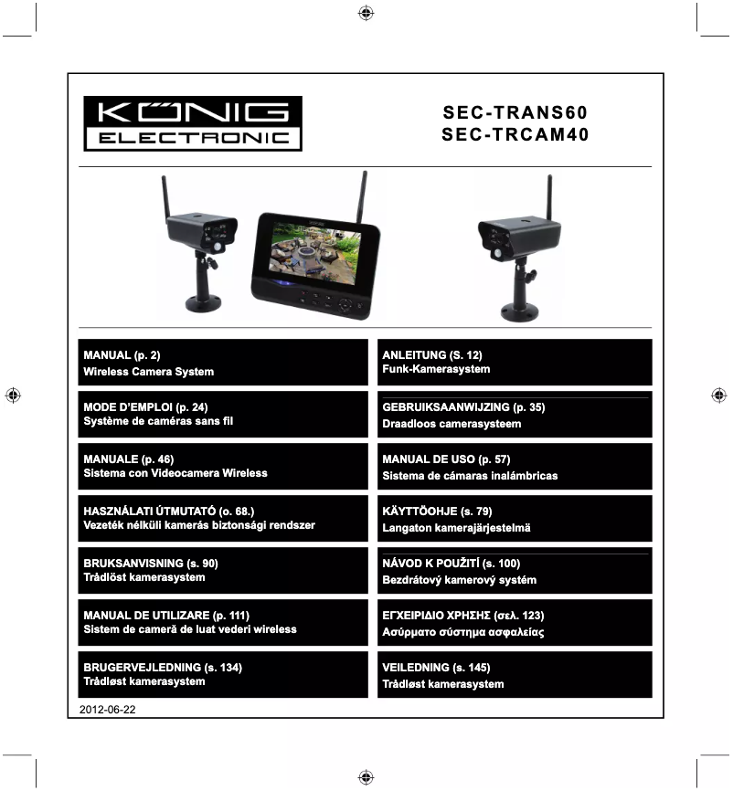 Page 1 de la notice Manuel utilisateur Konig SEC-TRCAM40