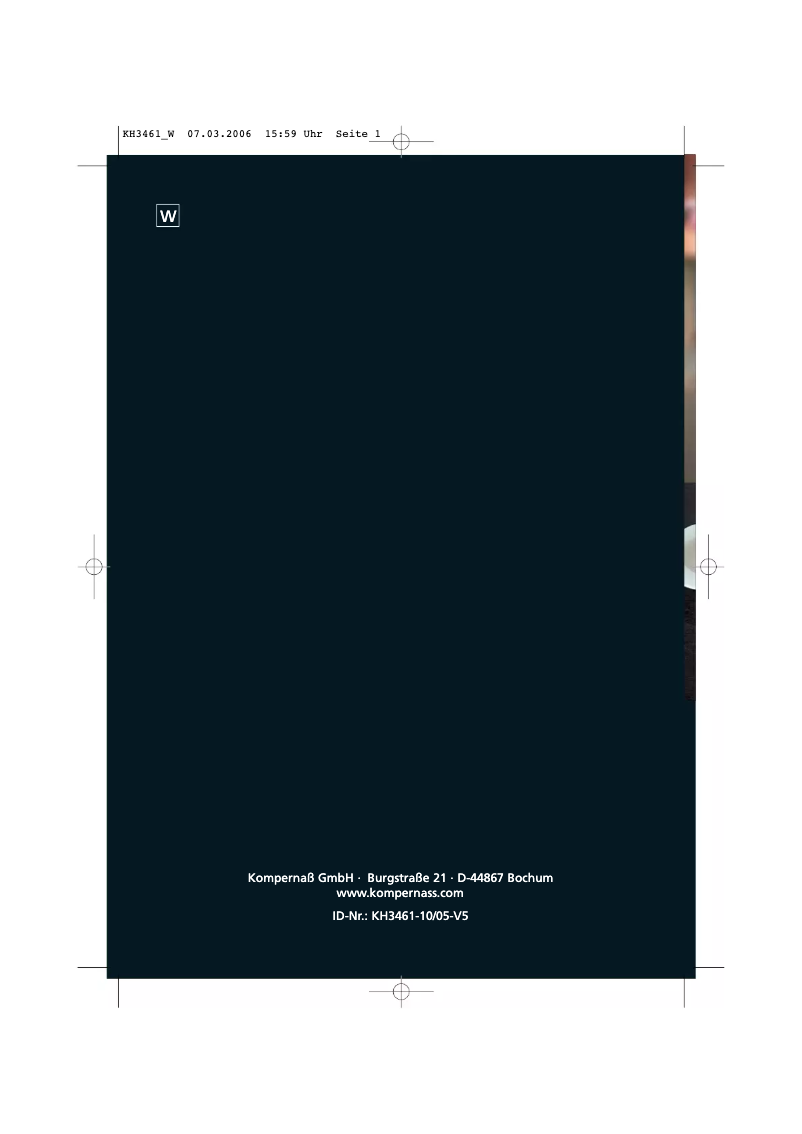 Page n°1 - Manuel utilisateur Bifinett KH 3461