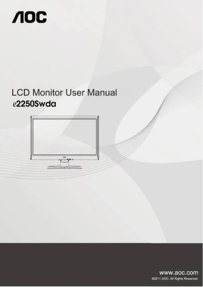 Page 1 de la notice Manuel utilisateur AOC E2250 SWDAK