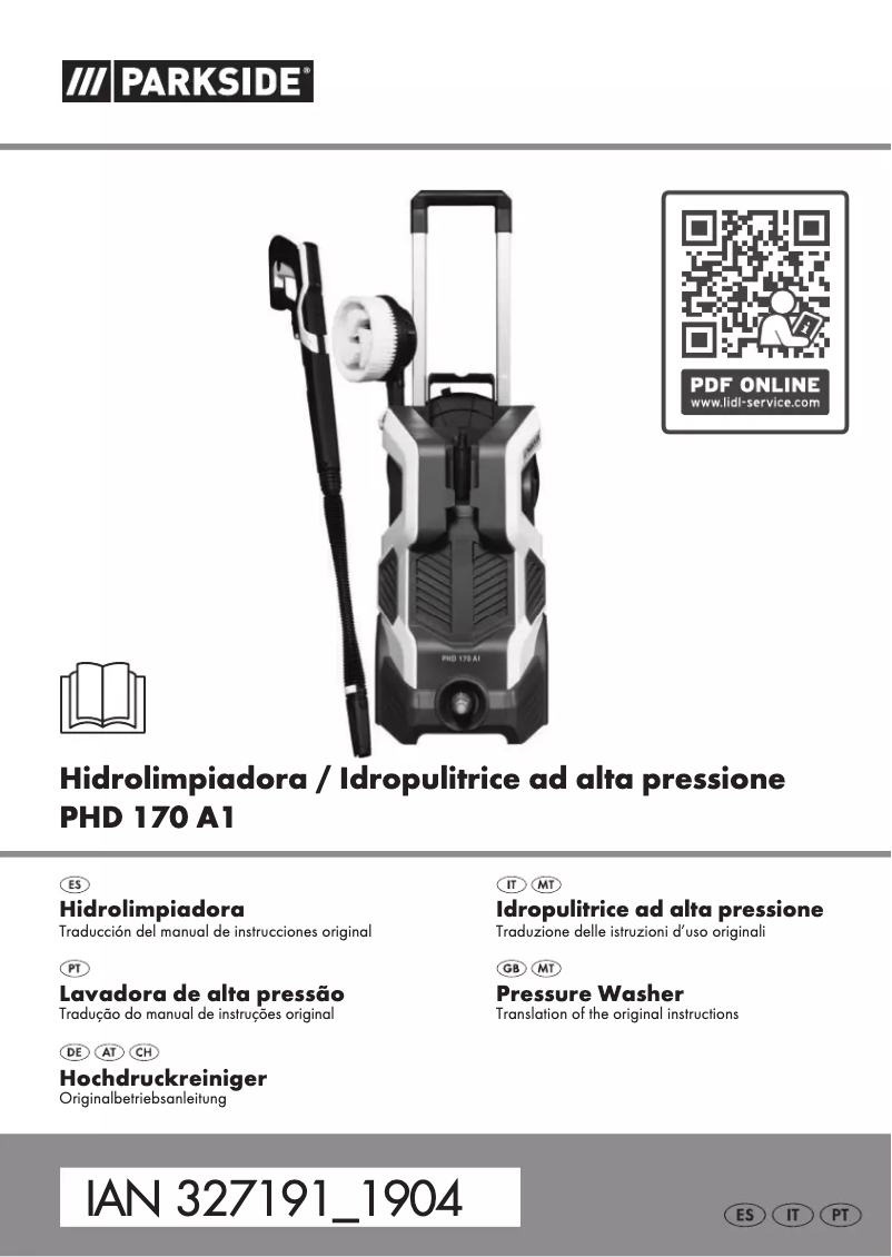 Page 1 de la notice Manuel utilisateur Parkside PHD 170 A1