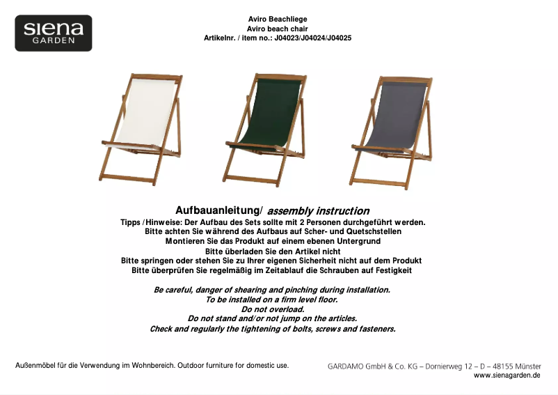 Image de la première page du manuel de l'appareil Aviro