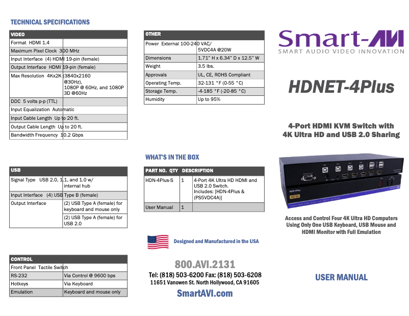Image de la première page du manuel de l'appareil HDN-4PLUS-S