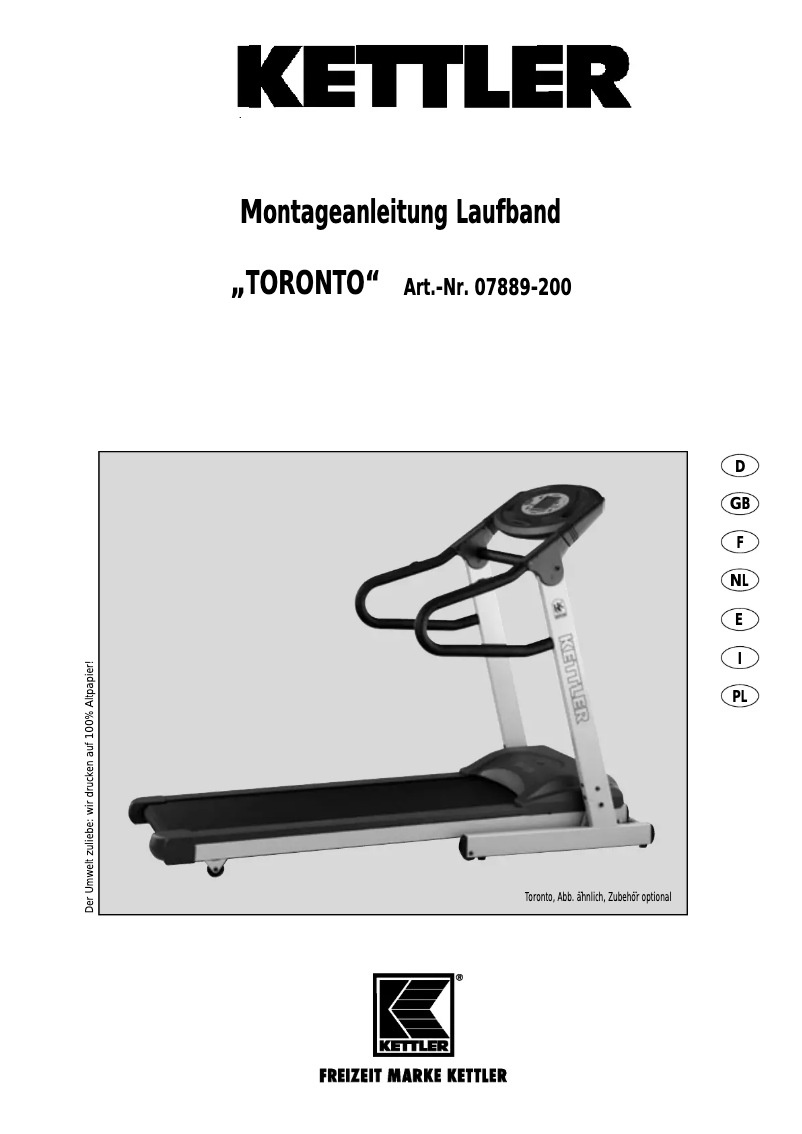 Página 1 del manual Manual de usuario Kettler Toronto