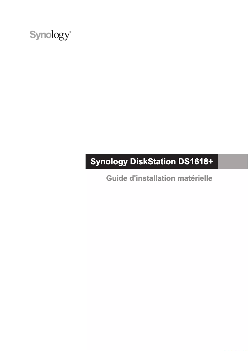 Image de la première page du manuel de l'appareil DiskStation DS1618+