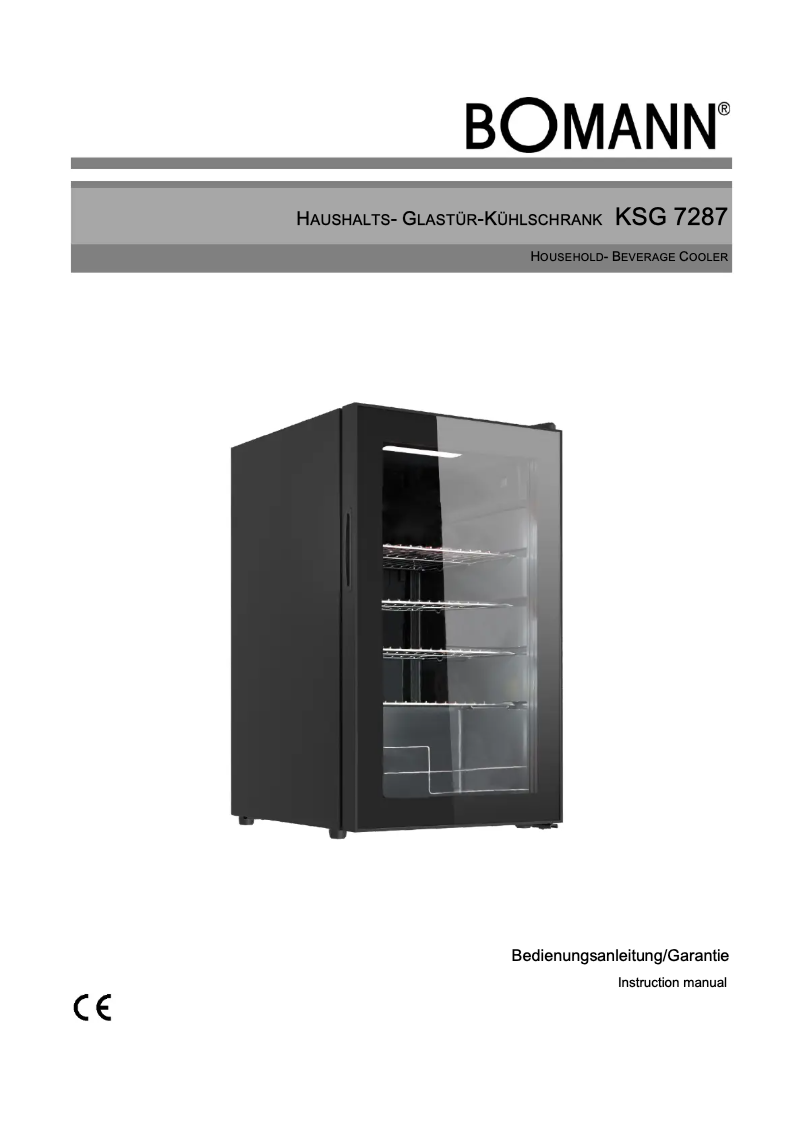 Page 1 of the manual User Manual Bomann KSG 7287