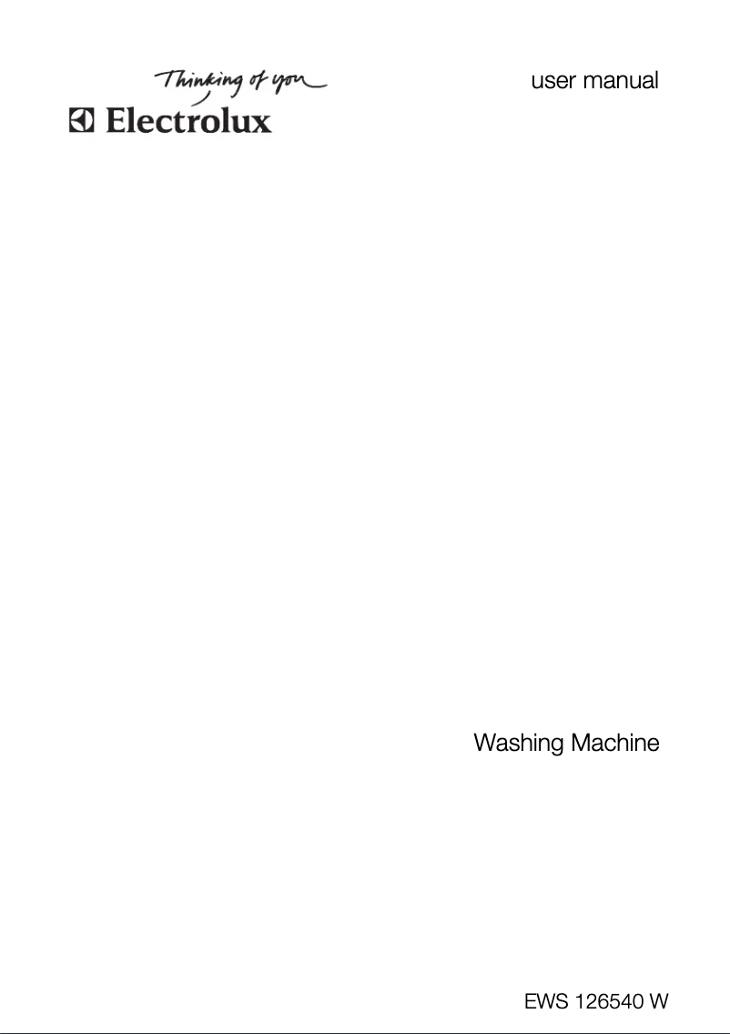 Page 1 de la notice Manuel utilisateur Electrolux EWS 126540 W