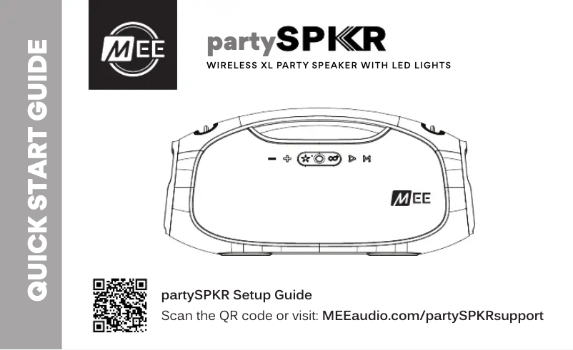 Page 1 de la notice Manuel utilisateur MEE audio partySPKR