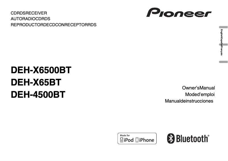 Page n°1 - Manuel utilisateur Pioneer DEH-X6500BT