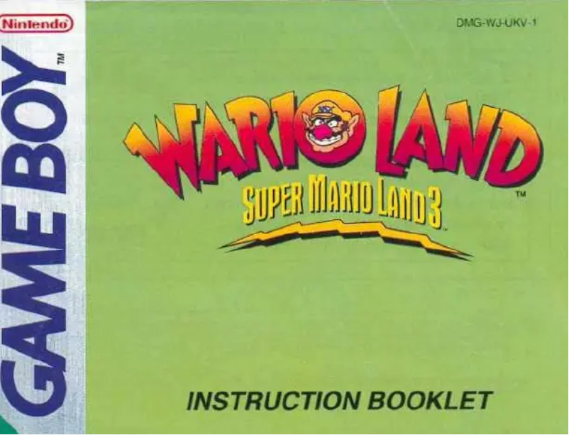 Page 1 de la notice Manuel utilisateur Nintendo Wario Land Super Mario Land 3