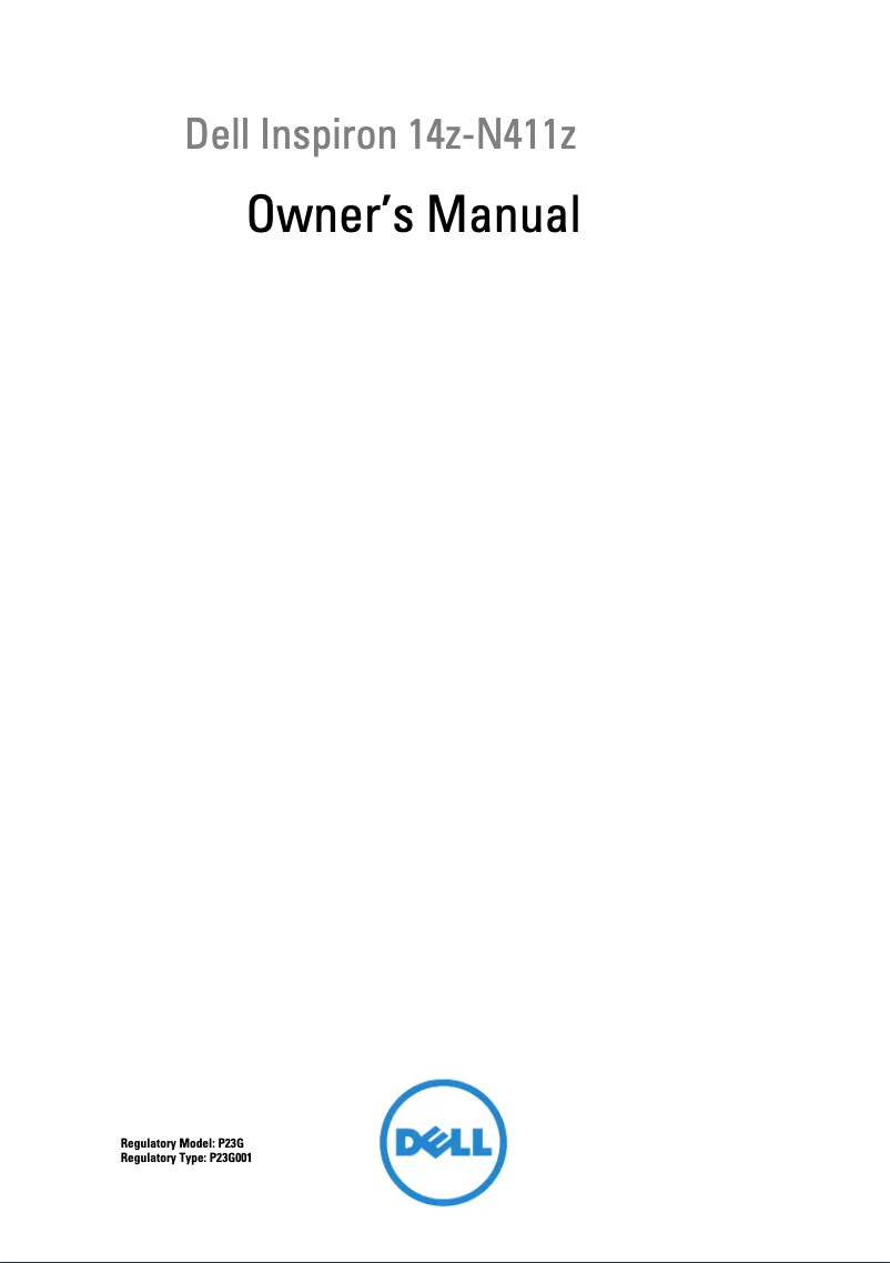 Page 1 de la notice Manuel utilisateur Dell Inspiron N411z