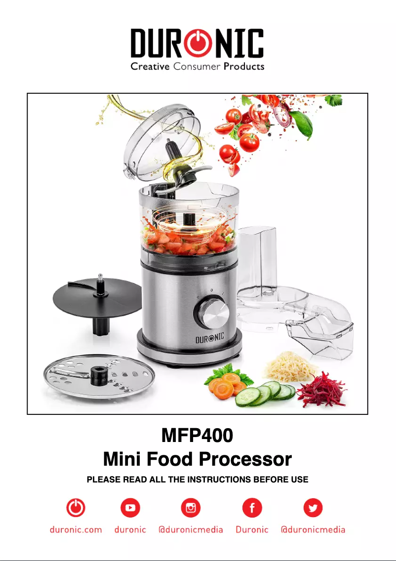 Page 1 de la notice Manuel utilisateur Duronic MFP10