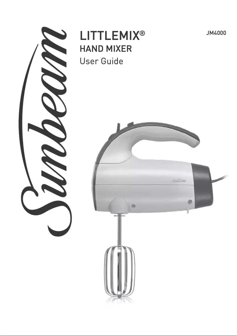 Page 1 de la notice Manuel utilisateur Sunbeam Beatermix JM4000