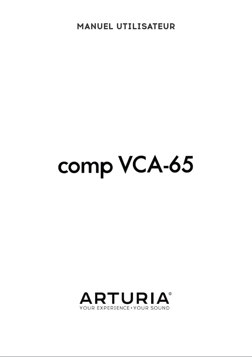 Page 1 de la notice Manuel utilisateur Arturia Comp VCA-65