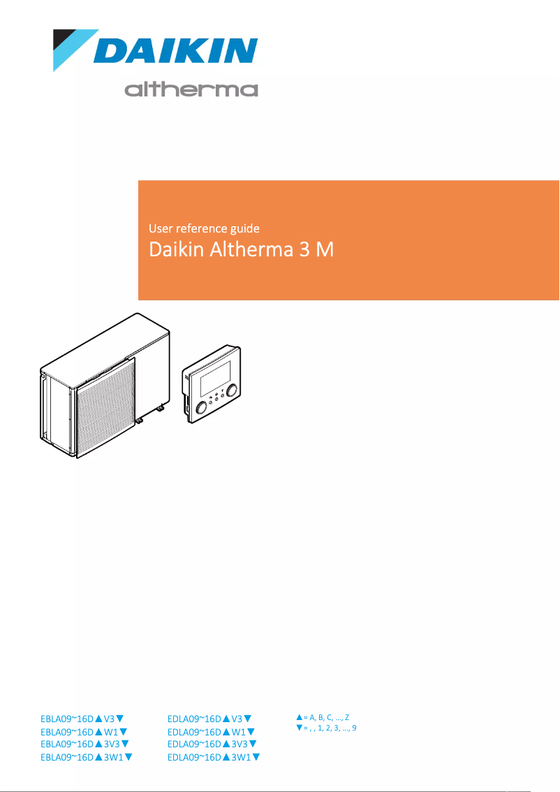 Page n°1 - Manuel utilisateur Daikin Altherma EDLA09DA3V3