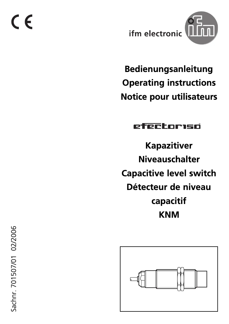Page 1 de la notice Manuel utilisateur IFM KN0001