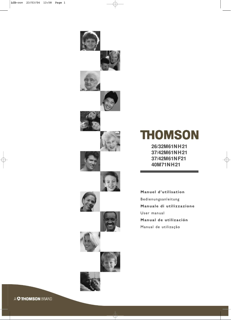 Page n°1 - Manuel utilisateur Thomson 32E92NH22