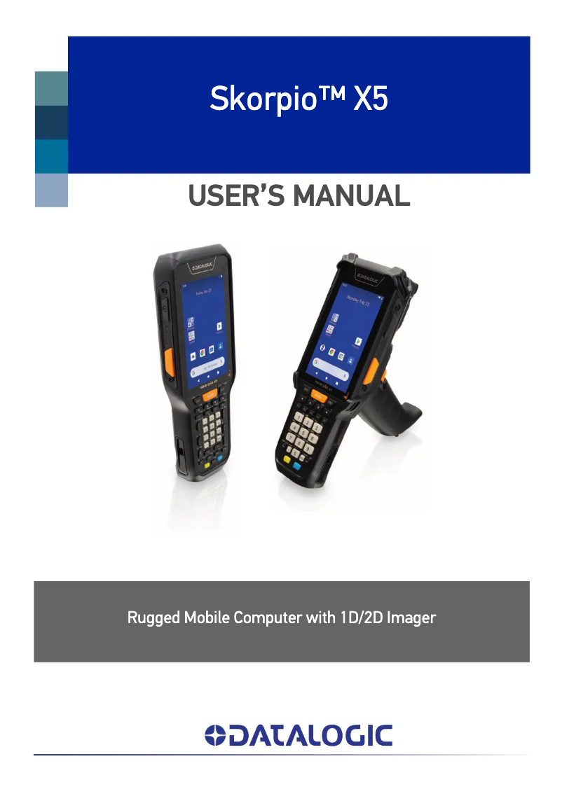 Page 1 de la notice Manuel utilisateur Datalogic Skorpio X5