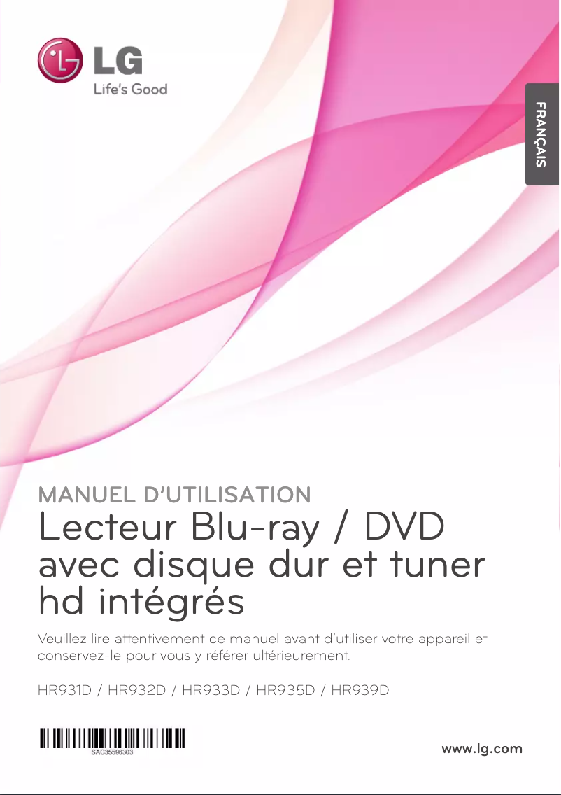 Image de la première page du manuel de l'appareil HR939D