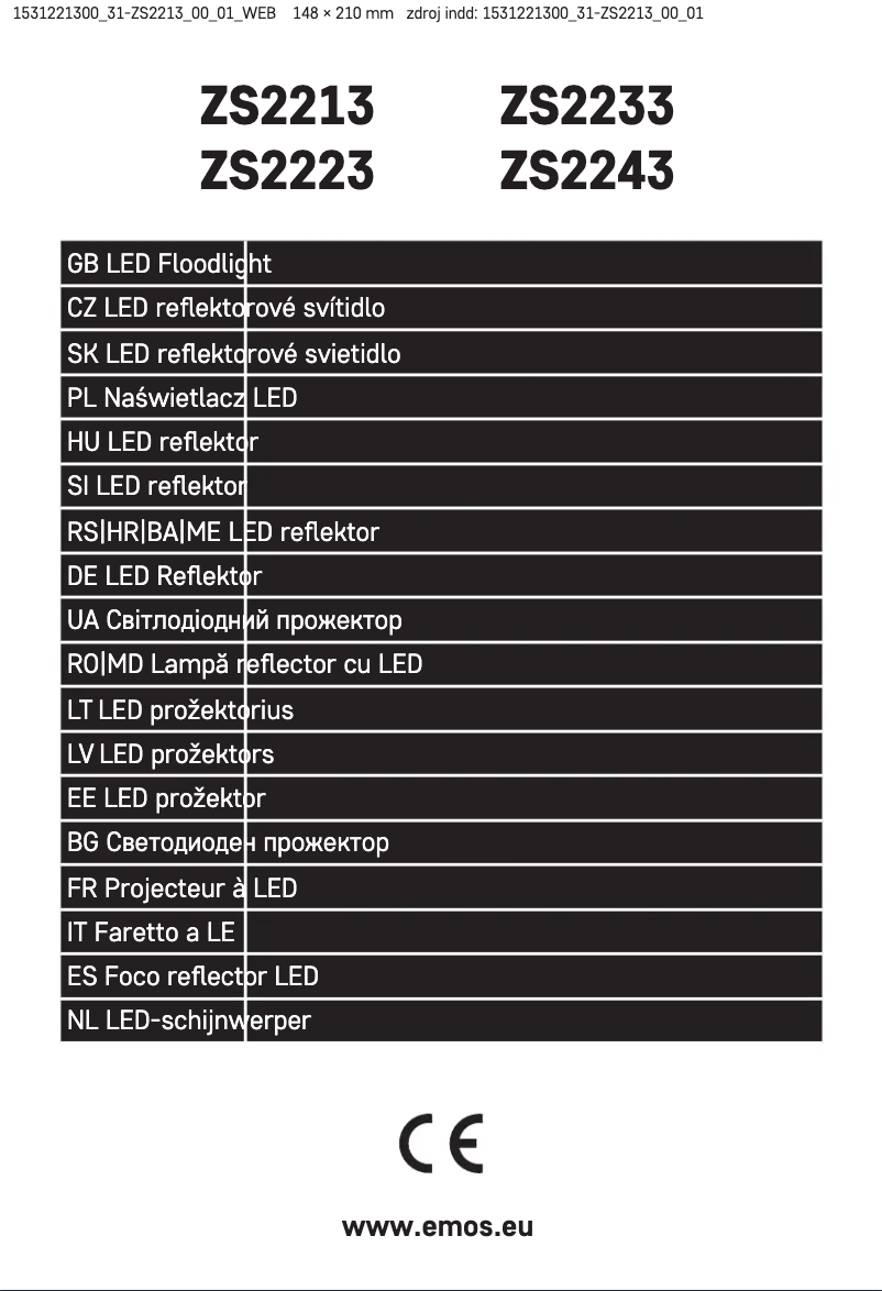 Página 1 del manual Manual de usuario Emos ZS2213
