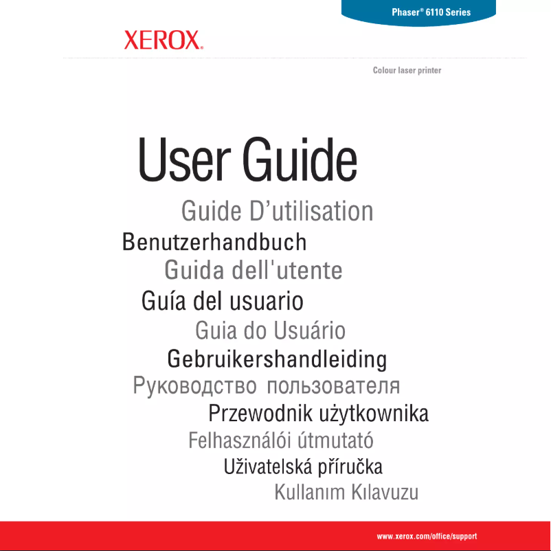 Image de la première page du manuel de l'appareil Phaser 6110