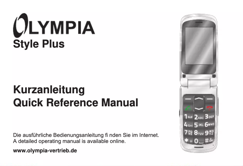 Page 1 de la notice Manuel utilisateur Olympia Style Plus