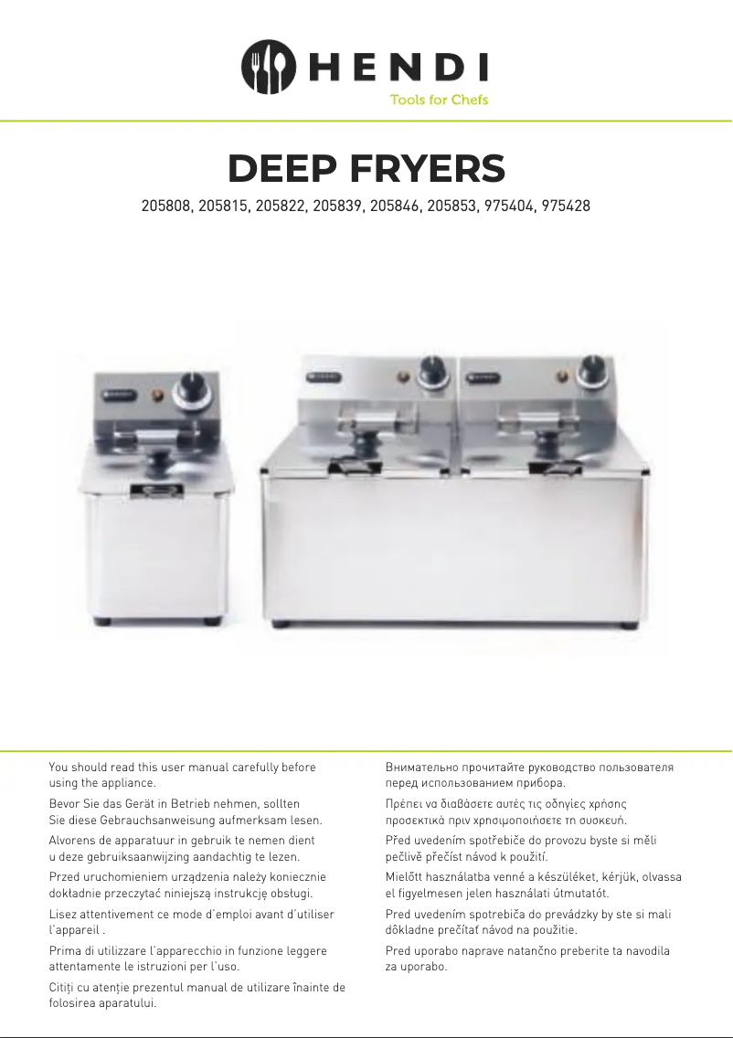 Page 1 de la notice Manuel utilisateur Hendi 205846