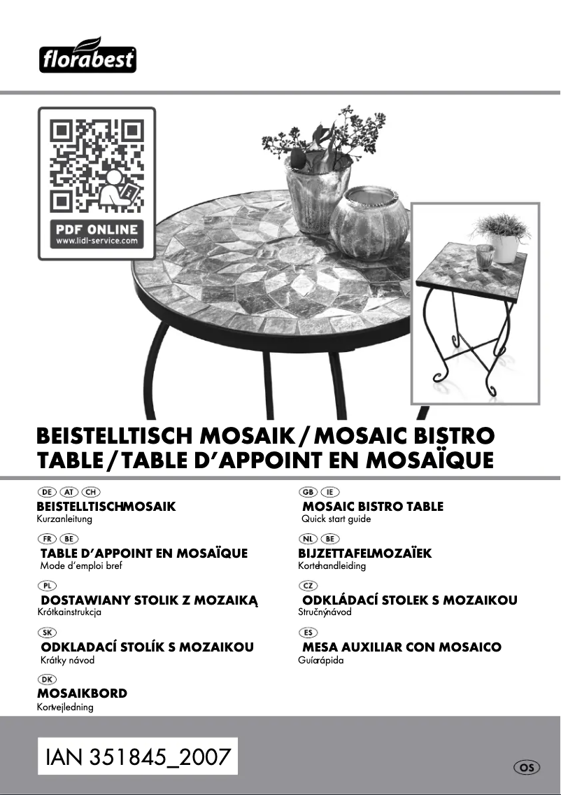 Page 1 de la notice Manuel utilisateur Florabest HG01956A