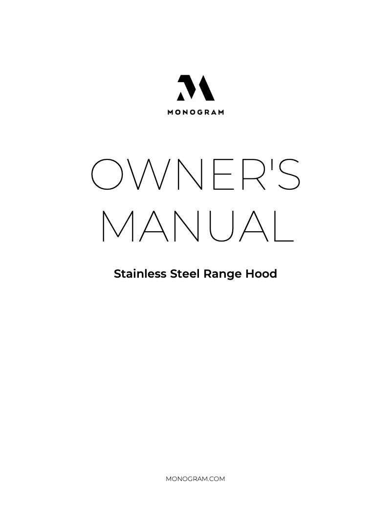 Page n°1 - Manuel utilisateur Monogram ZV950SDSS