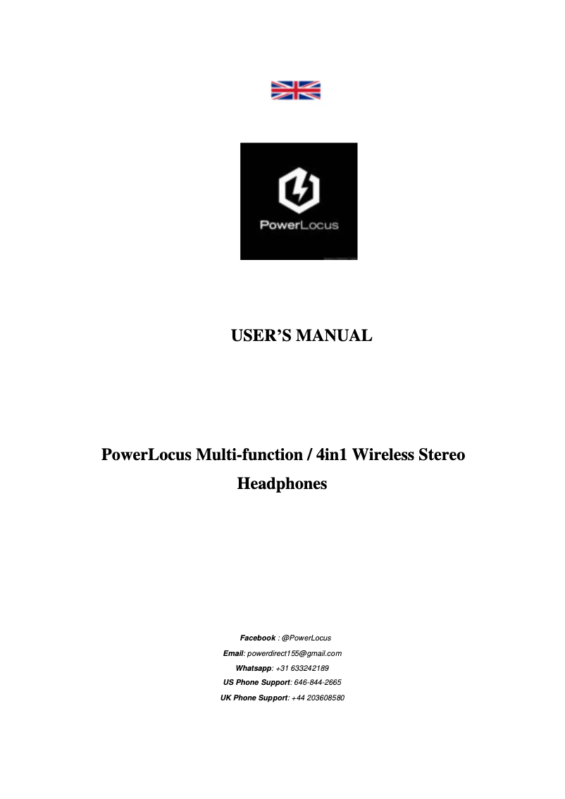 Page n°1 - Manuel utilisateur PowerLocus P6