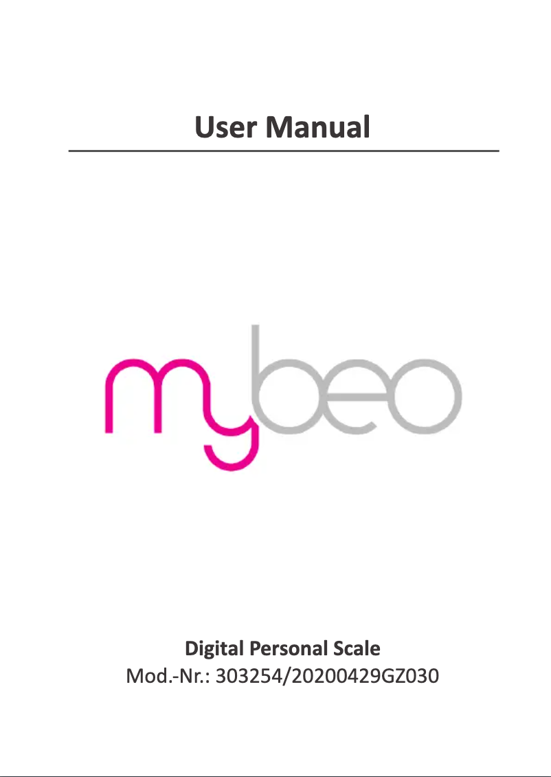 Page n°1 - Manuel utilisateur Mybeo 303254