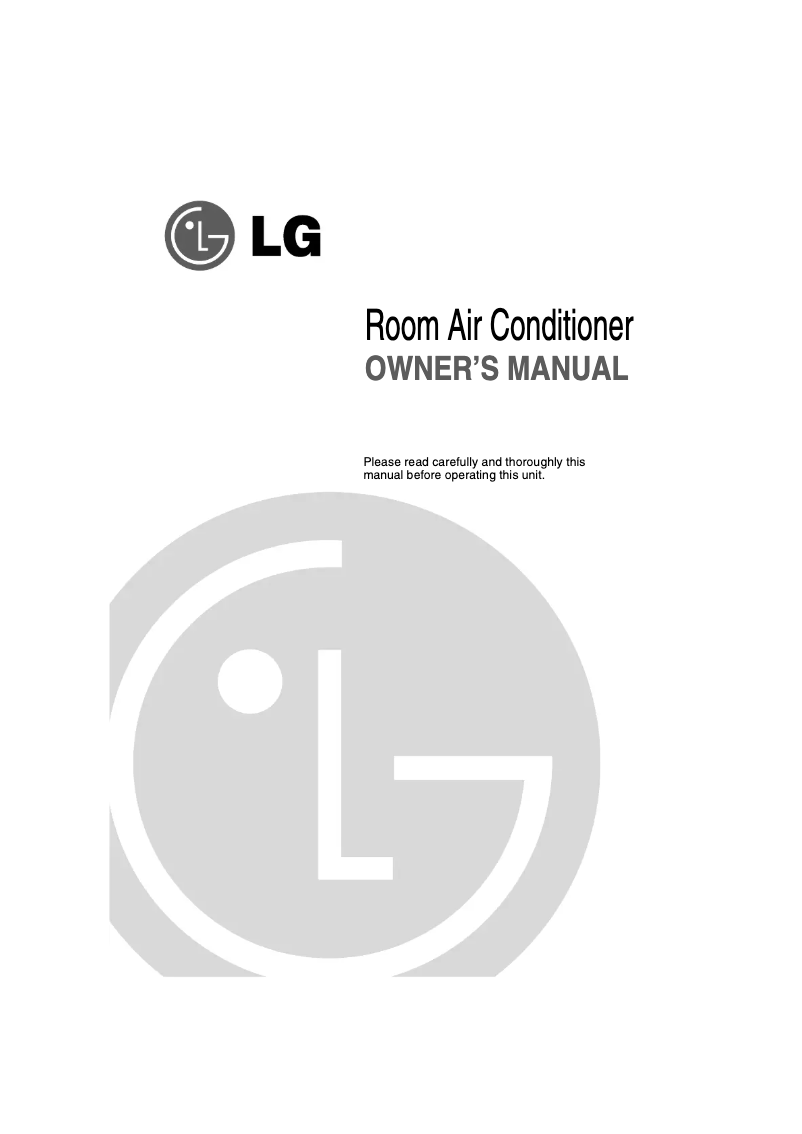 Page n°1 - Manuel utilisateur LG LSN6CG2BCAP