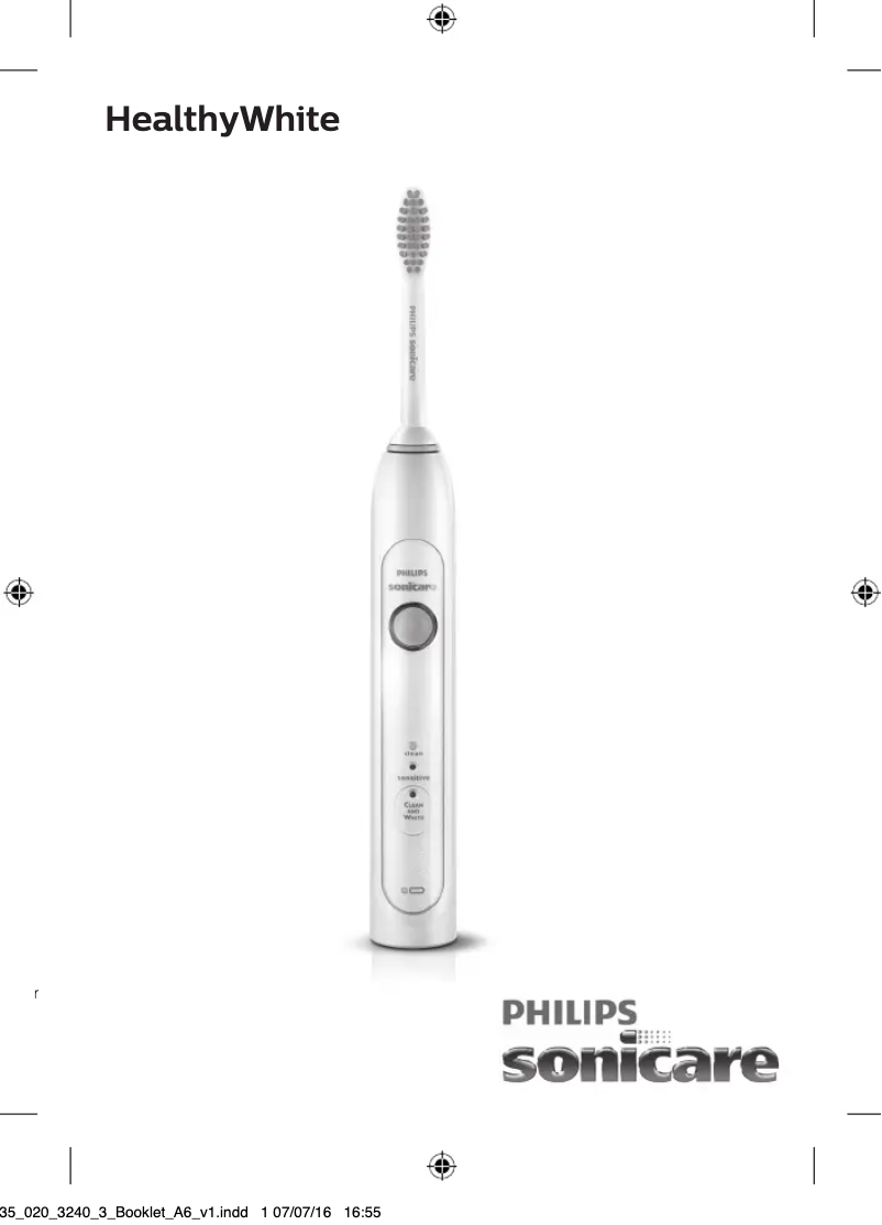 Page 1 de la notice Manuel utilisateur Philips Sonicare HealthyWhite+ HX8923