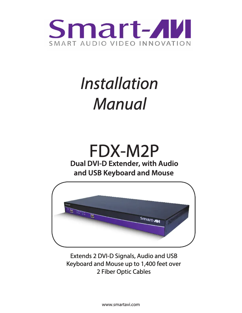 Page n°1 - Manuel utilisateur Smart-AVI FDX-M2PS