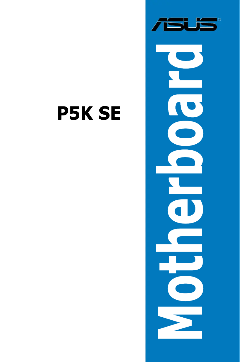 Page 1 de la notice Manuel utilisateur Asus P5K SE