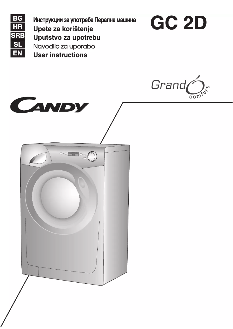 Page n°1 - Manuel utilisateur Candy GC 1272D3/1-S