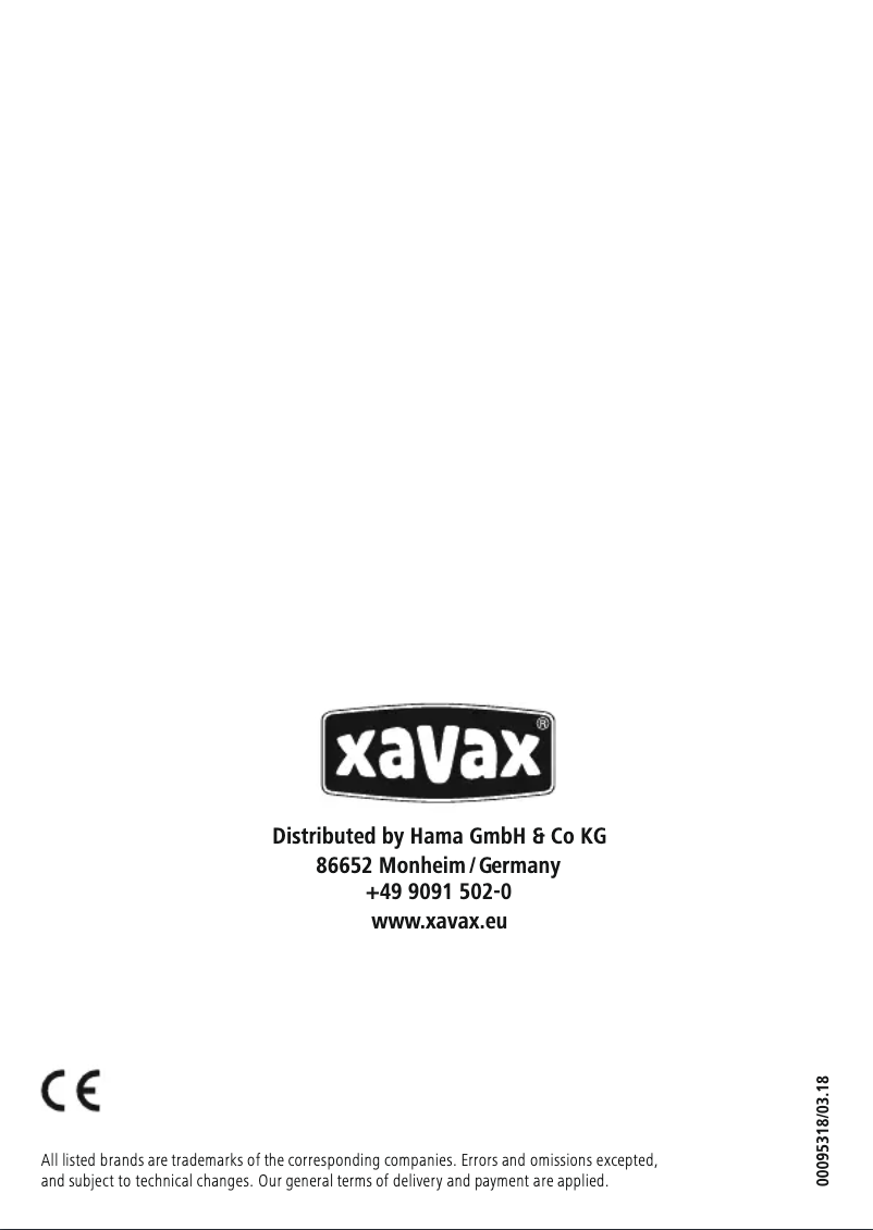 Page 1 de la notice Manuel utilisateur Xavax Jewel