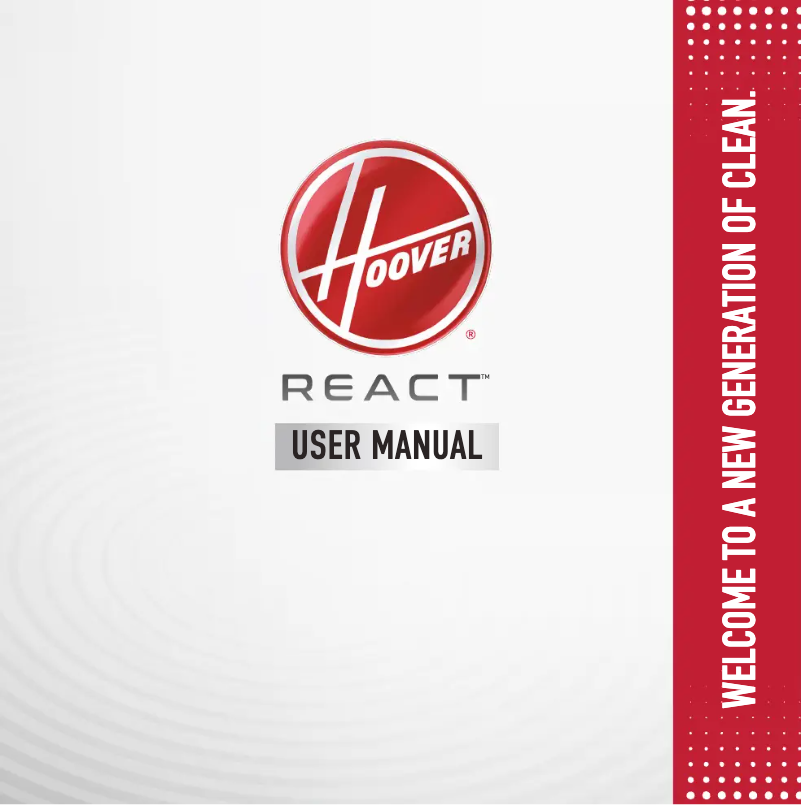 Page n°1 - Manuel utilisateur Hoover React UH73100