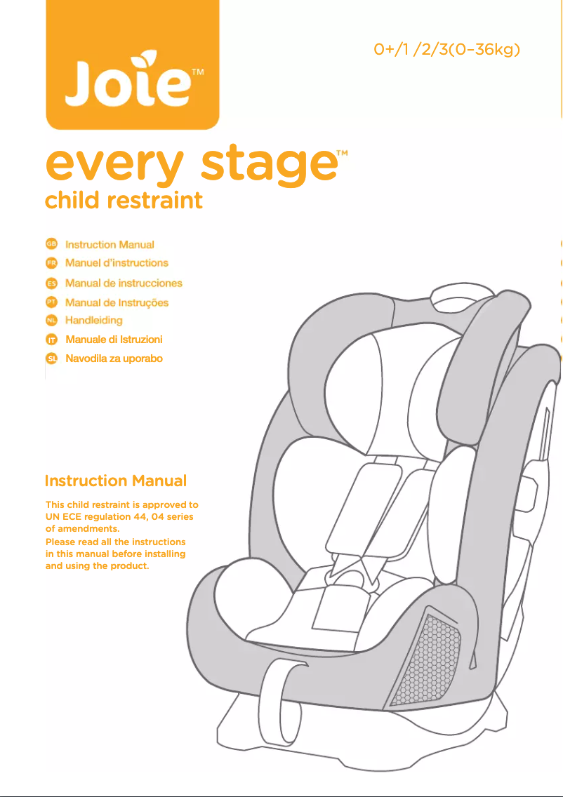 Page 1 de la notice Manuel utilisateur Joie Every Stage