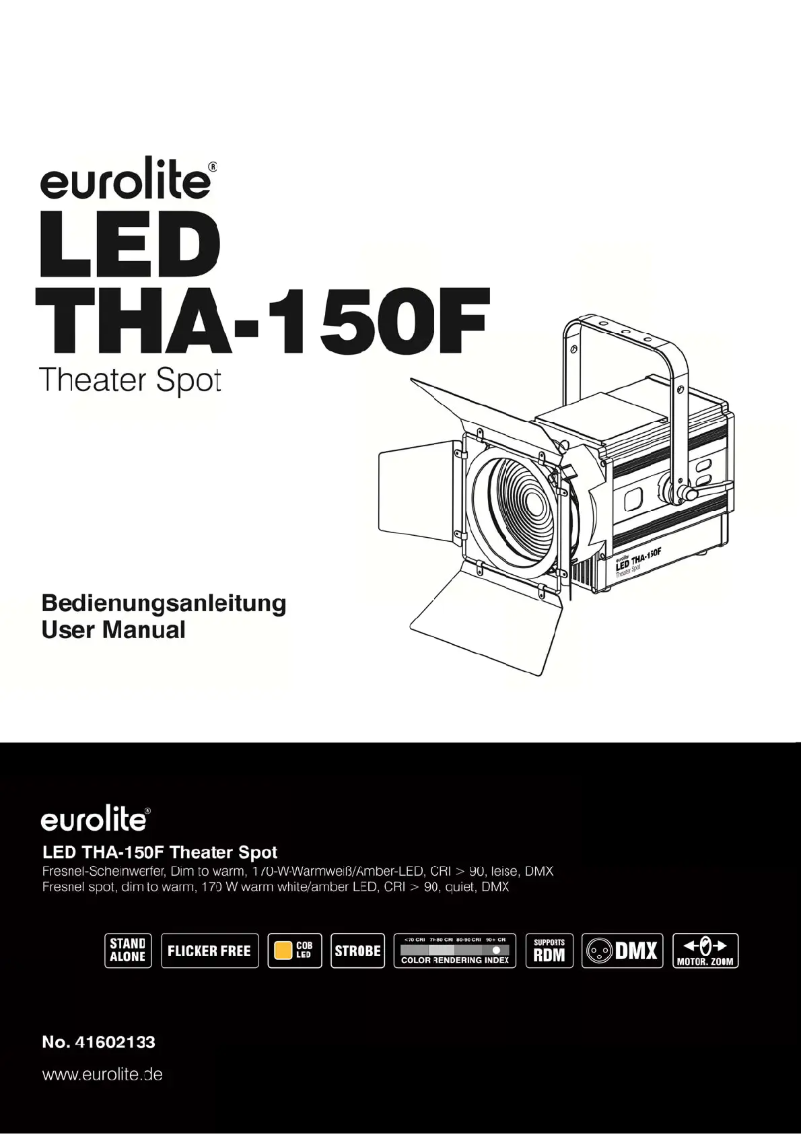 Image de la première page du manuel de l'appareil LED THA-150F