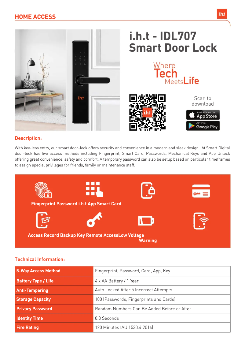 Image de la première page du manuel de l'appareil IDL707