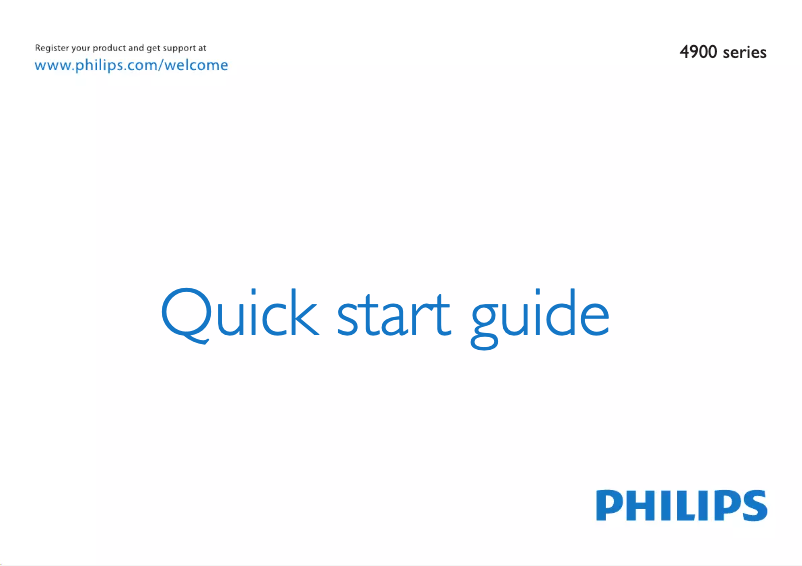 Page 1 de la notice Guide de démarrage rapide Philips 46PFL4908K