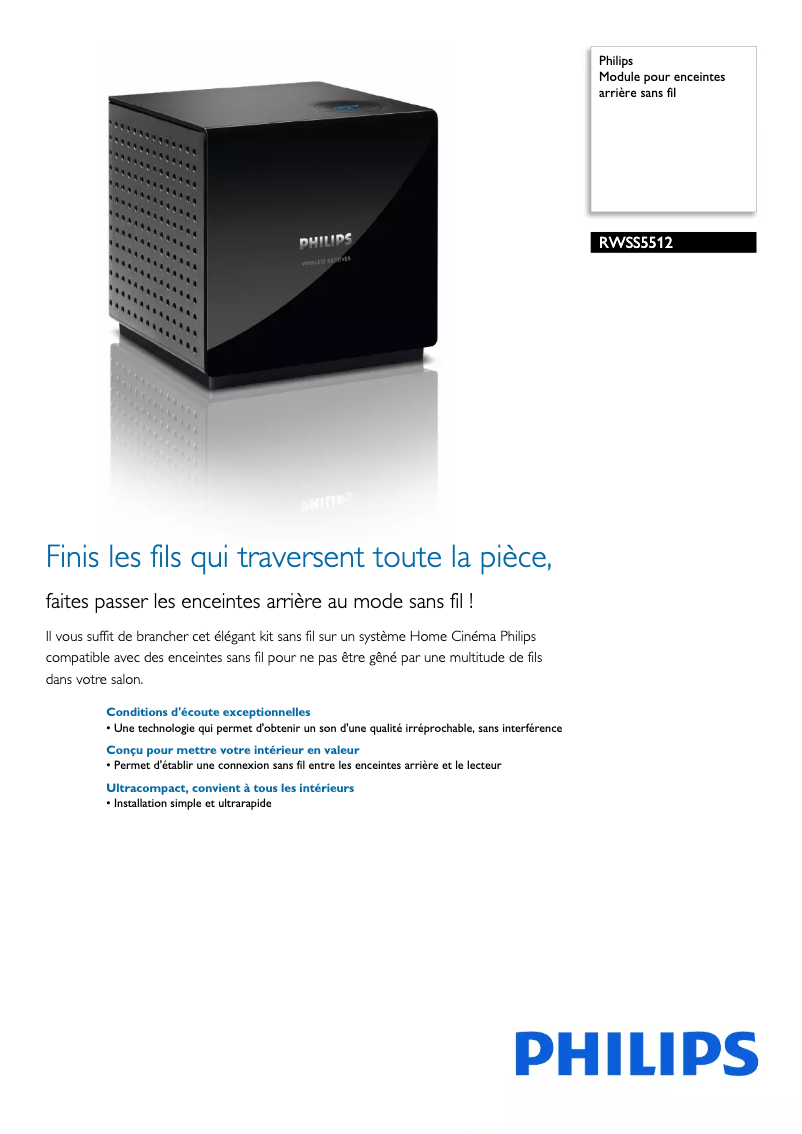 Image de la première page du manuel de l'appareil RWSS5512