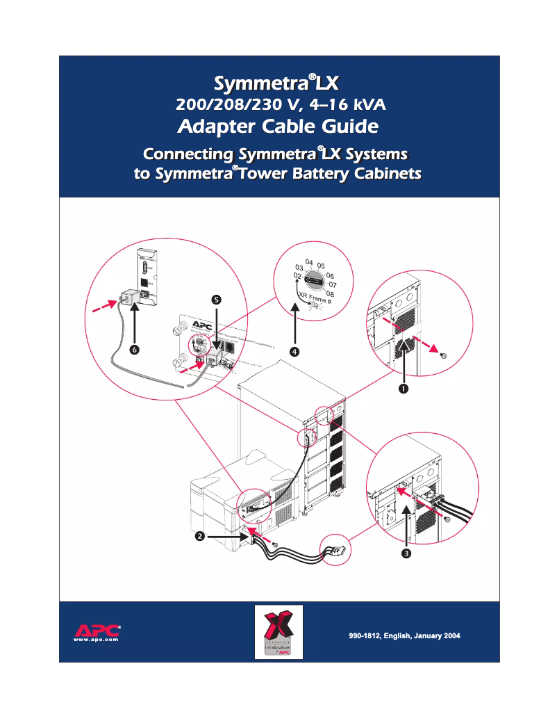 Page 1 de la notice Manuel utilisateur APC SYA8K16RMI