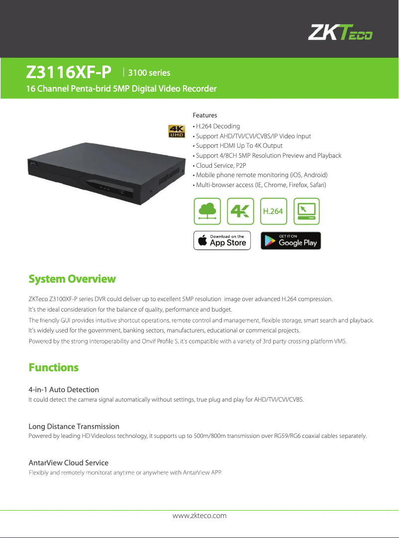 Image de la première page du manuel de l'appareil Z3116 XF-P