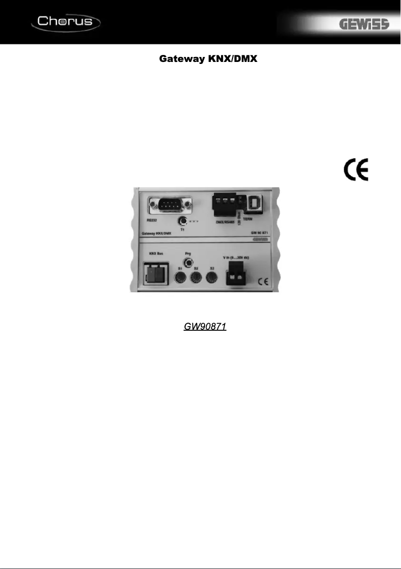 Page 1 de la notice Manuel utilisateur Gewiss GW90871