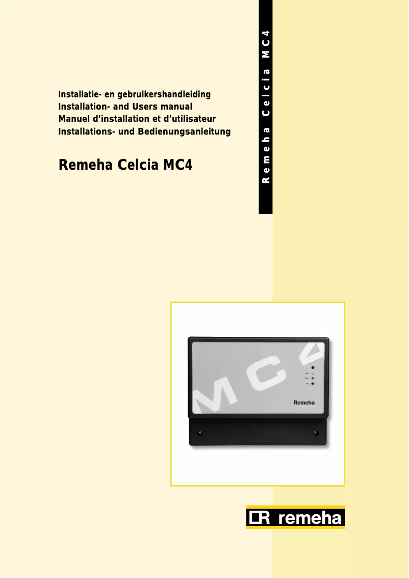Page n°1 - Manuel utilisateur Remeha Celcia MC4