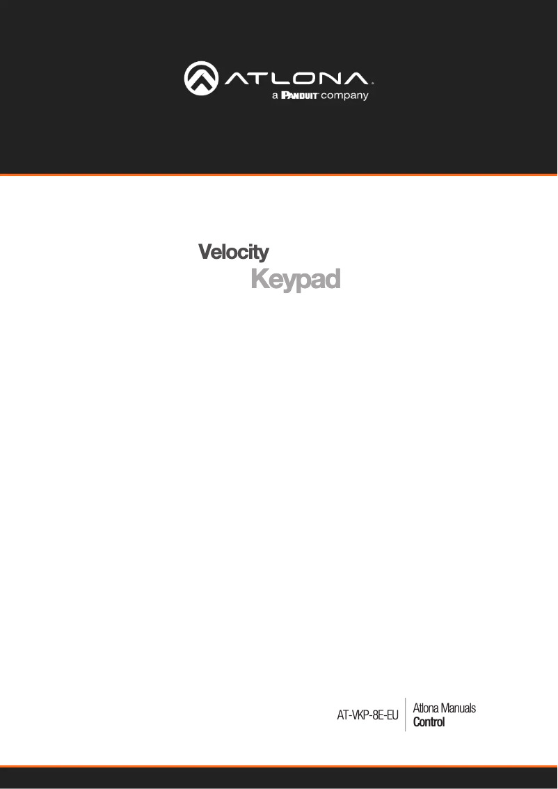 Page 1 de la notice Manuel utilisateur Atlona AT-VKP-8E-EU