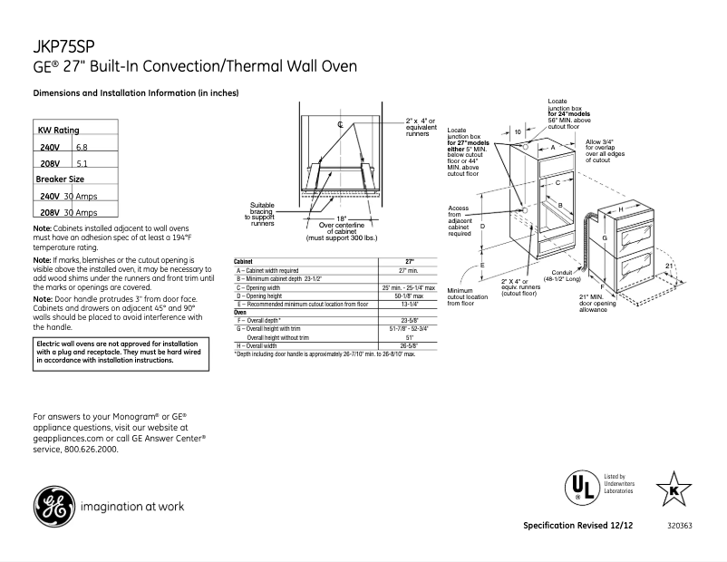Image de la première page du manuel de l'appareil JKP75SPSS