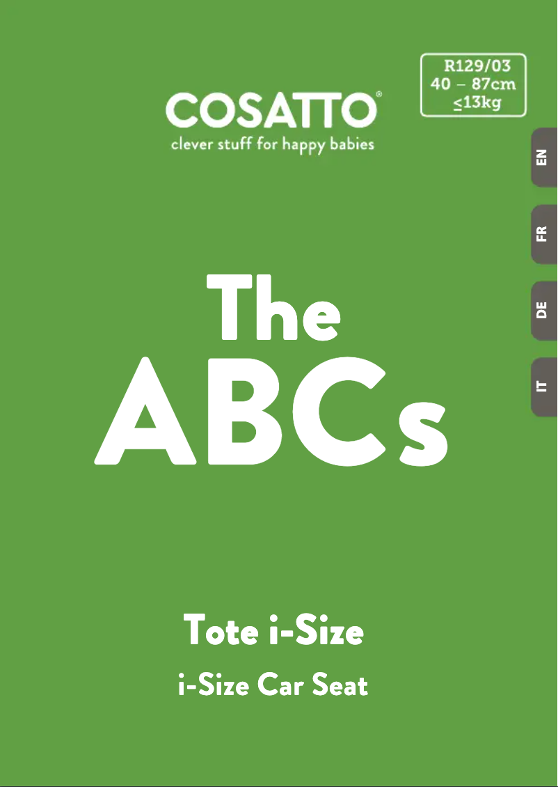 Page 1 de la notice Manuel utilisateur Cosatto Giggle 3 in 1
