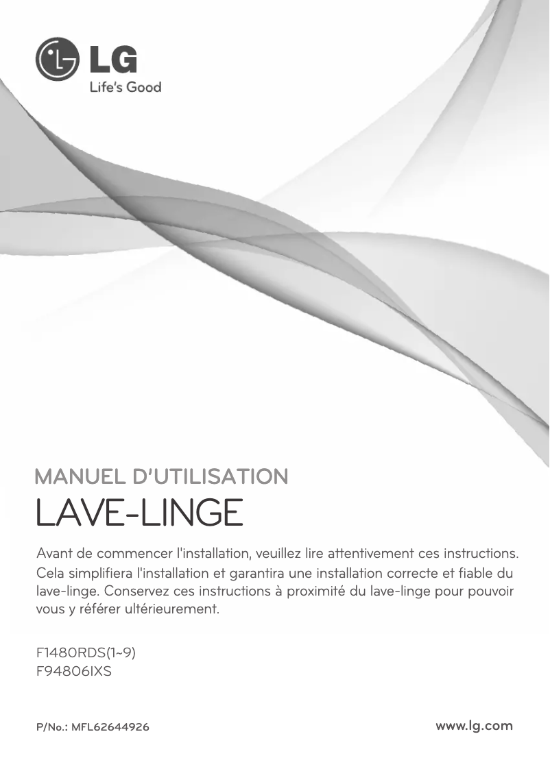 Page n°1 - Manuel utilisateur LG F1480RDS